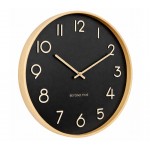 Wanduhr - Beyond Time Madera Grande Helles Holz Schwarz