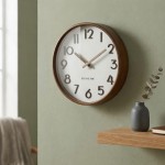 Wanduhr - Beyond Time Madera Dunkles Holz Weiß