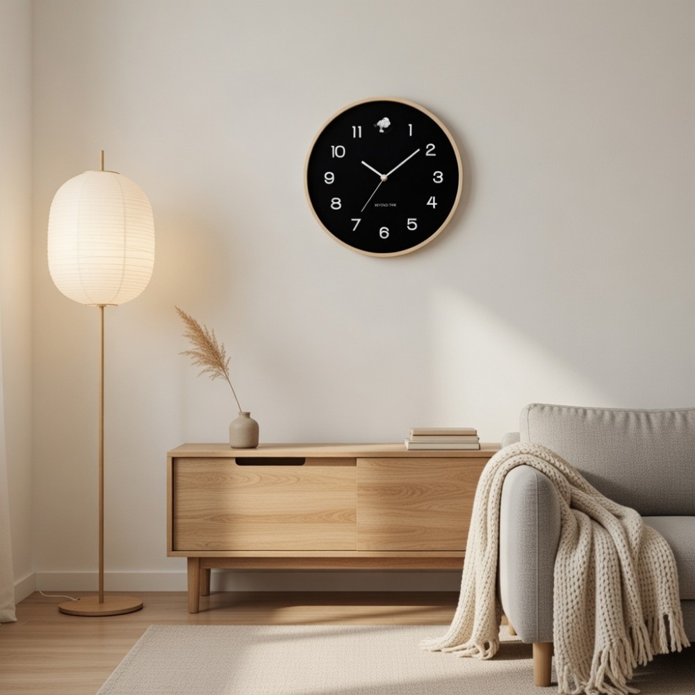 Wanduhr / Kuckucksuhr - Beyond Time Natural Cuckoo Schwarz