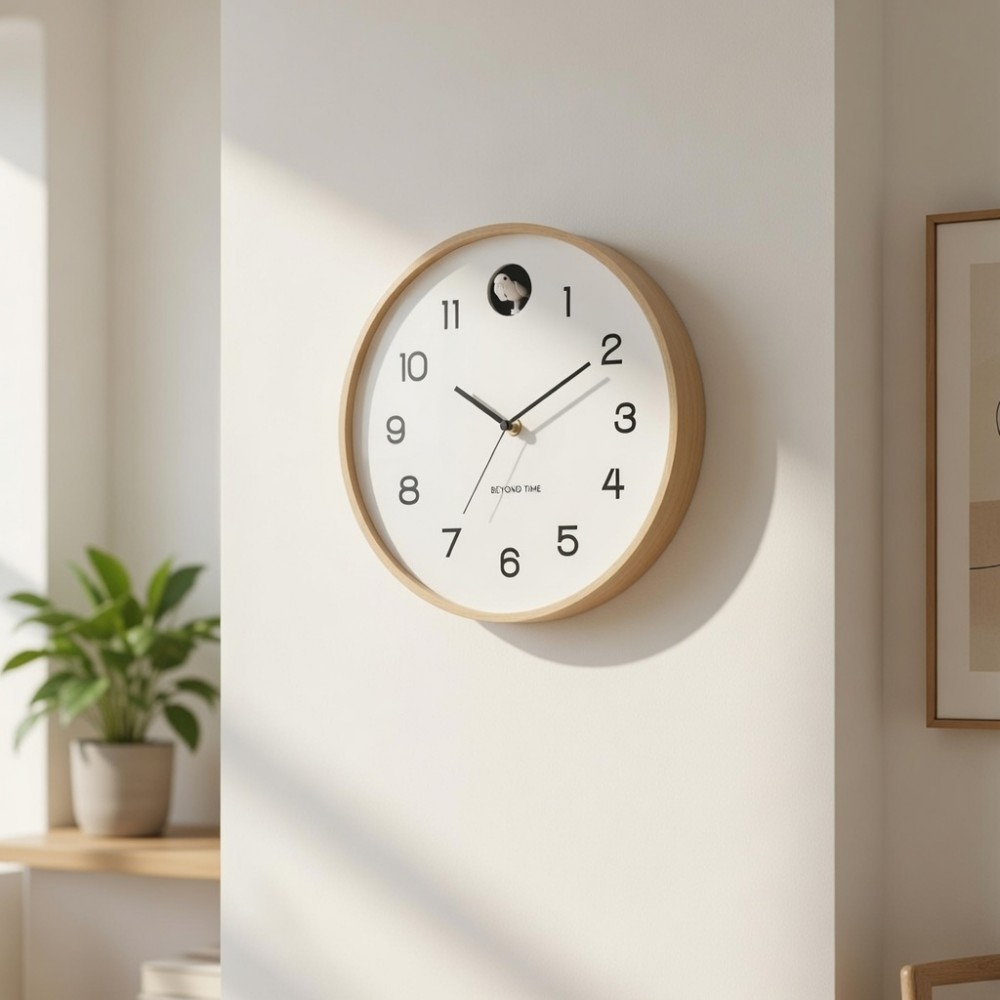 Wanduhr / Kuckucksuhr - Beyond Time Natural Cuckoo Weiß