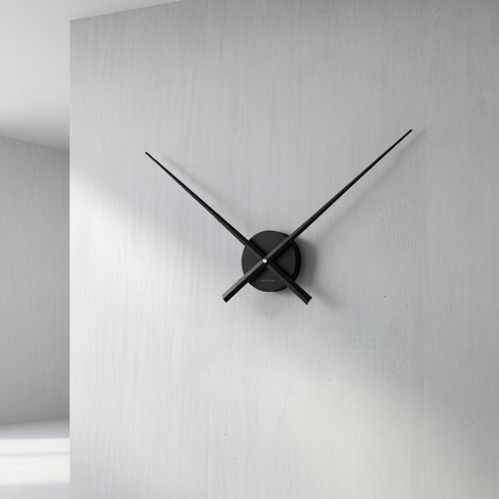Wanduhr med nur mit Zeigern Hands Schwarz