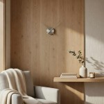 Wanduhr med nur mit Zeigern Hands Mini Silber