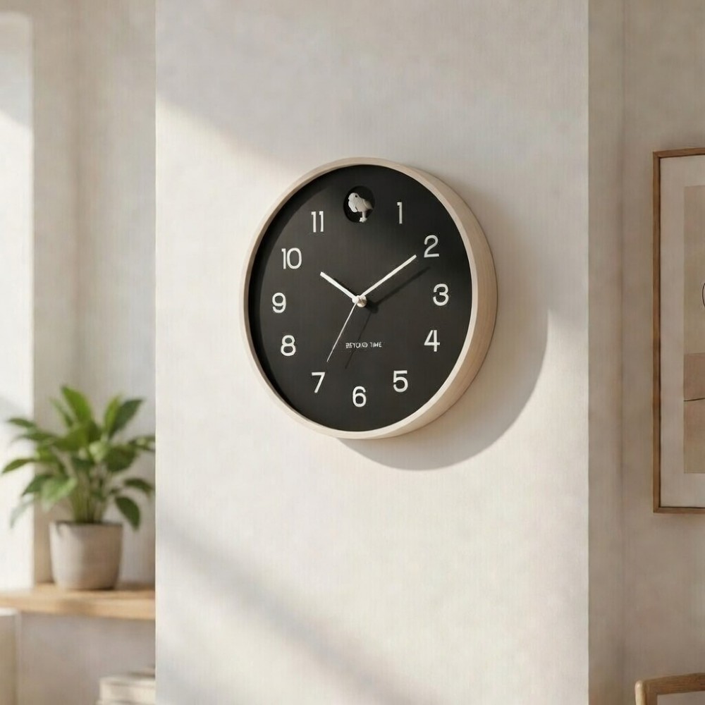 Wanduhr / Kuckucksuhr - Beyond Time Natural Cuckoo Schwarz