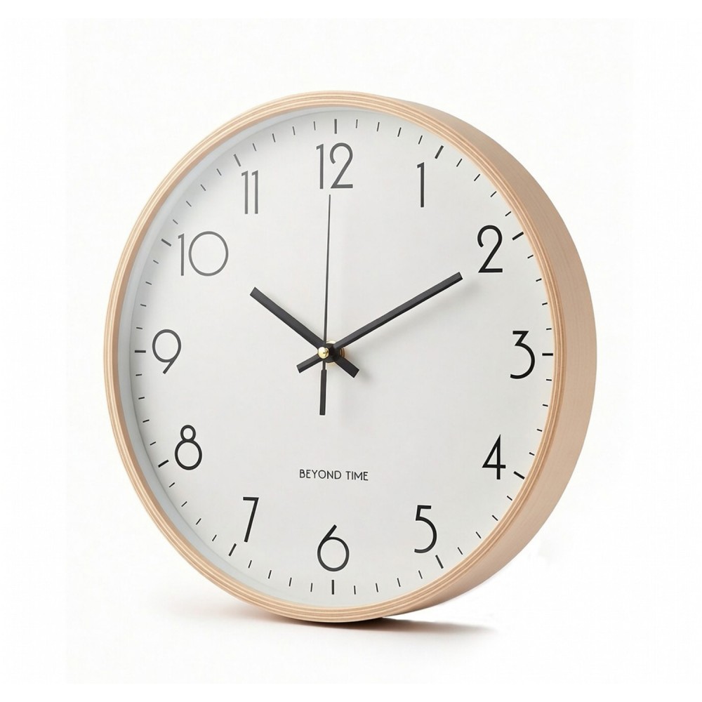 Wanduhr - Beyond Time Legna Helles Holz Weiß