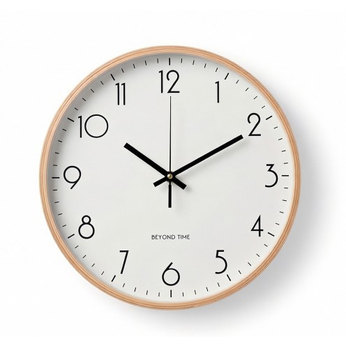 Wanduhr - Beyond Time Legna Helles Holz Weiß
