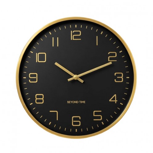 Wanduhr - Beyond Time Dorado Gold Schwarz