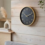 Wanduhr - Beyond Time Dorado Gold Schwarz