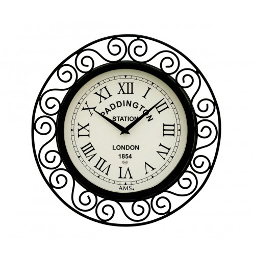 Funkwanduhr retro - AMS 5589