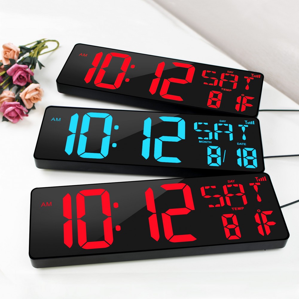 Digitale Wanduhr - Beyond Time LED Wi-Fi Rot