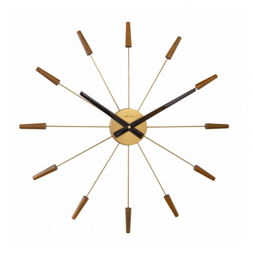 Wanduhr - NeXtime Plug Inn Bronze/Holz