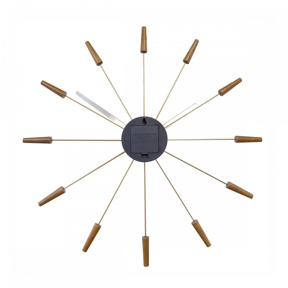 Wanduhr - NeXtime Plug Inn Bronze/Holz