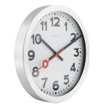 Wanduhr - NeXtime Station Number Silber/Weiß