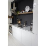 Wanduhr - NeXtime Station Stripe Silber/Weiß