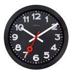 Wanduhr - NeXtime Station Number Schwarz