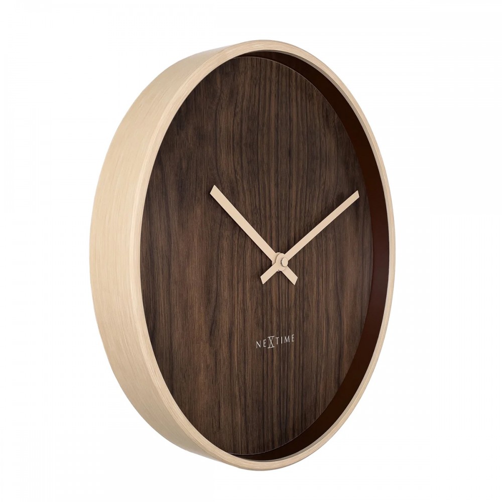 Wanduhr - NeXtime Oslo Braun
