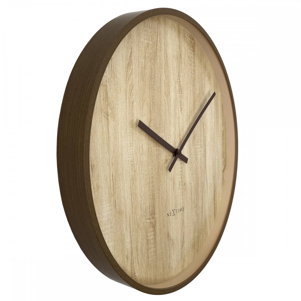 Wanduhr - NeXtime Oslo Large Hellbraun