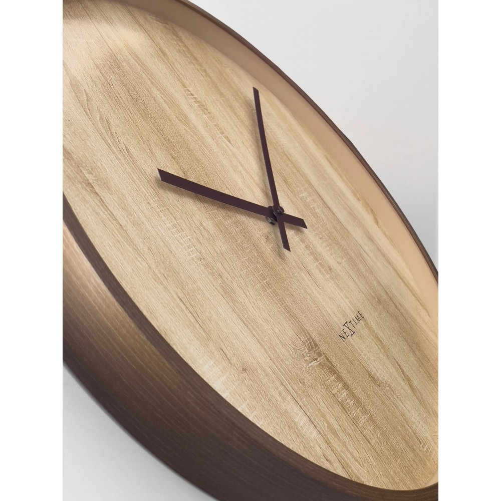 Wanduhr - NeXtime Oslo Large Hellbraun