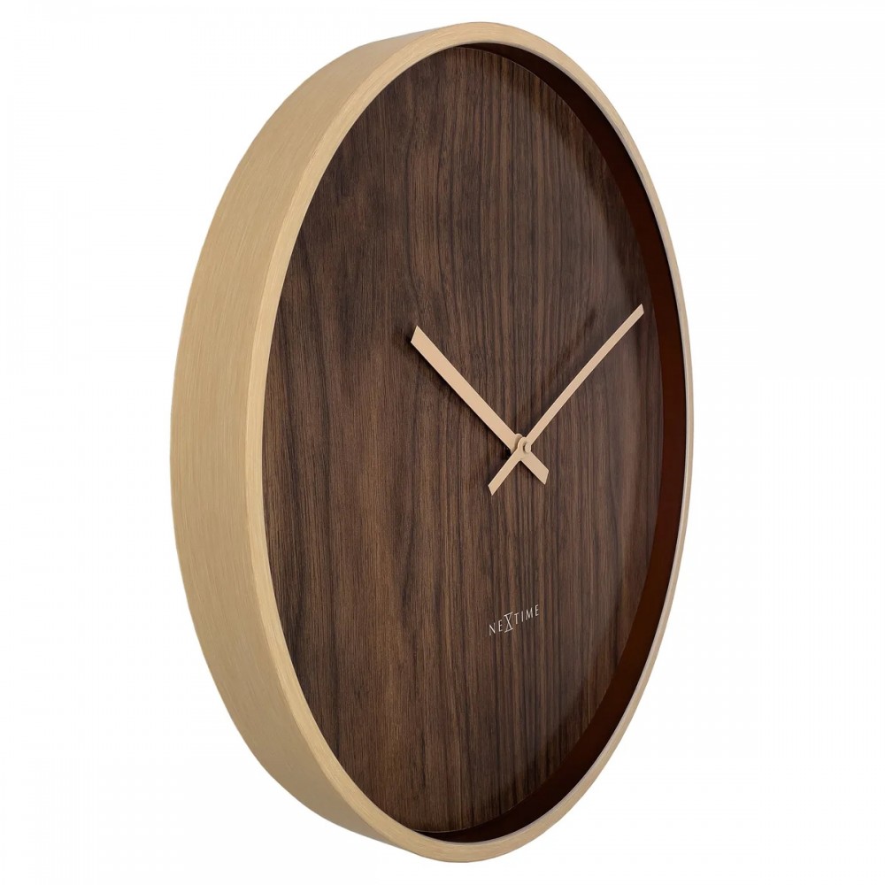 Wanduhr - NeXtime Oslo Large Braun