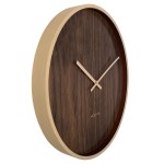 Wanduhr - NeXtime Oslo Large Braun