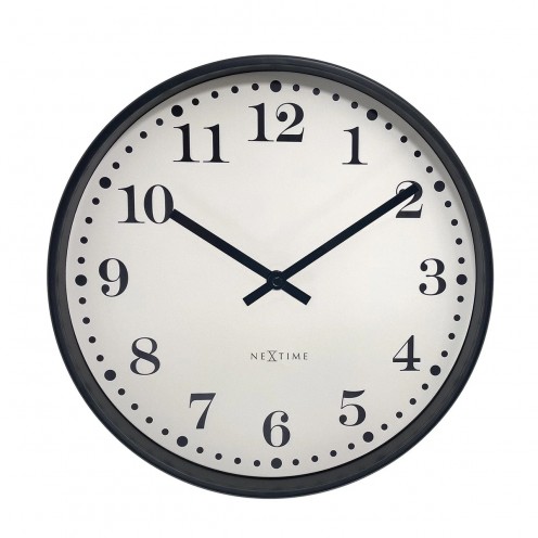 Wanduhr - NeXtime Dickens Schwarz/Weiß
