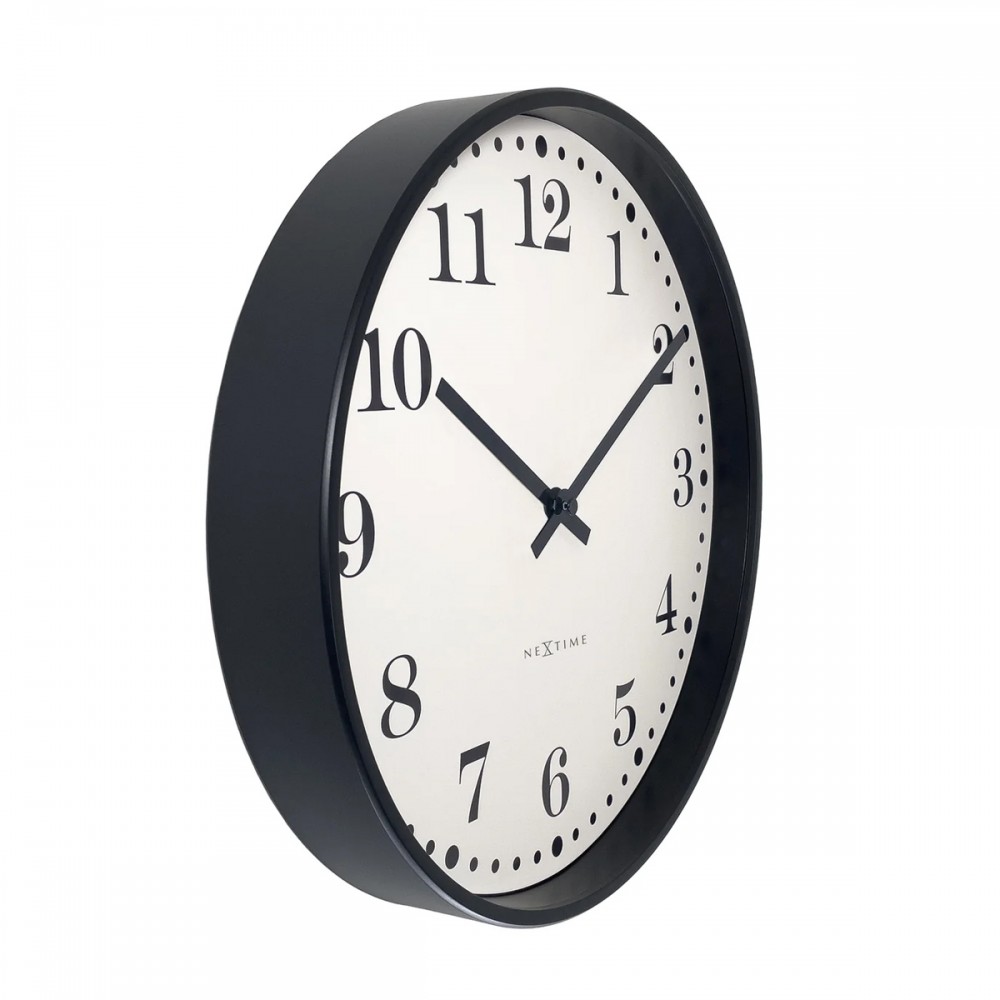 Wanduhr - NeXtime Dickens Schwarz/Weiß