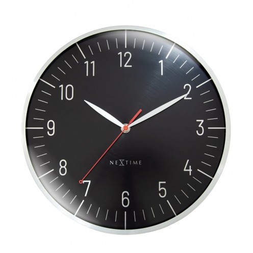 Wanduhr - NeXtime Frankfurt Schwarz