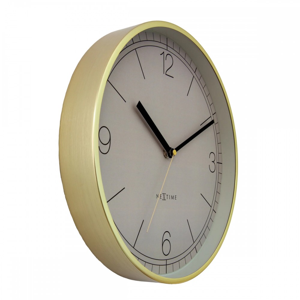 Wanduhr - NeXtime Nova Gold/Beige
