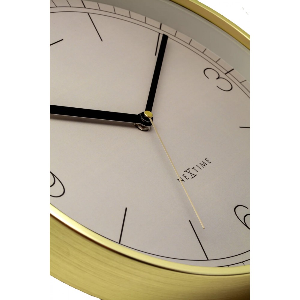 Wanduhr - NeXtime Nova Gold/Beige