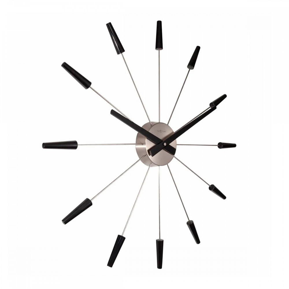 Wanduhr - NeXtime Plug Inn Schwarz