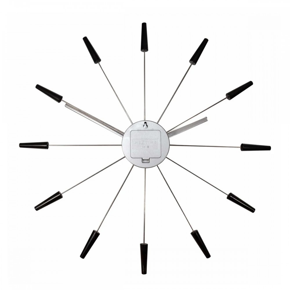 Wanduhr - NeXtime Plug Inn Schwarz