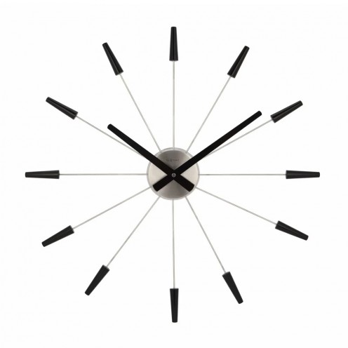 Wanduhr - NeXtime Plug Inn Schwarz